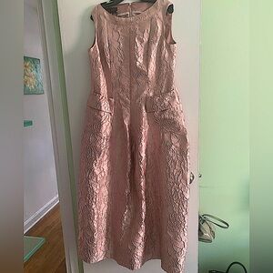 TALBOT AND RUNHOF JACQUARD  EVENING DRESS, SIZE 12